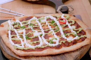 Dawn's pizza on The Great British Baking Show