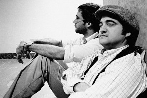 John Belushi and Chevy Chase