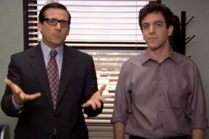 Steve Carell and BJ Novak on 'The Office'