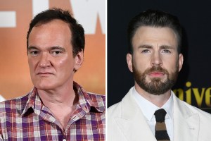 Quentin Tarantino and Chris Evans