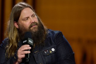 PHOENIX, AZ - FEBRUARY 09: Chris Stapleton speaks during a press conference ahead of Super Bowl LVII at the Phoenix Convention Center on February 9, 2023 in Phoenix, Arizona. (Photo by Cooper Neill/Getty Images)