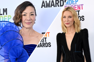 Michelle Yeoh and Cate Blanchett at the Film Independent Spirit Awards