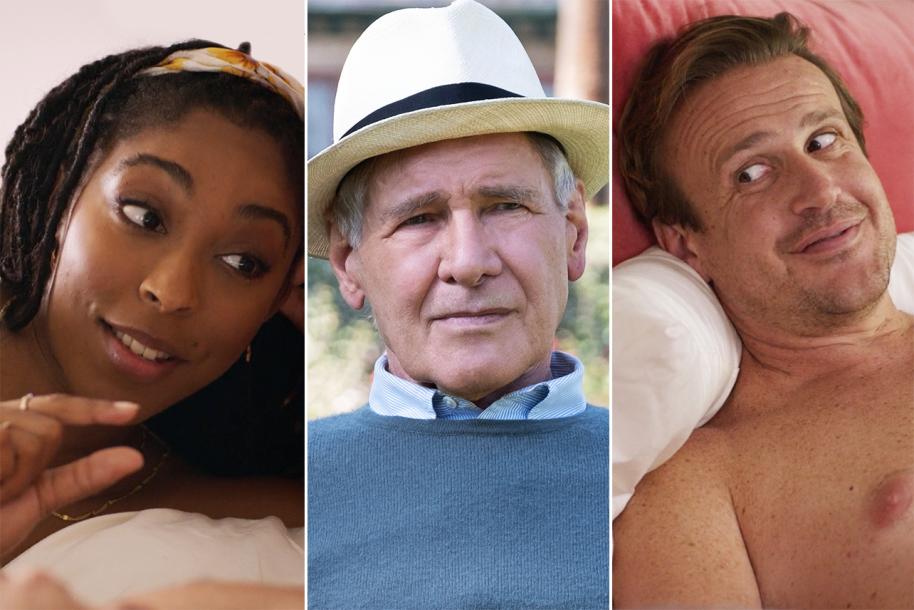 Jessica Williams as Gaby, Harrison Ford as Paul, and Jason Segel as Jimmy on 'Shrinking'