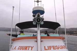 Lifeguard boat on LA FIRE & RESCUE