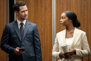 Manuel Garcia-Rulfo as Mickey Haller, Yaya DaCosta as Andrea Freeman in 'The Lincoln Lawyer'