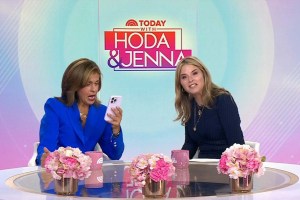 Hoda Kotb goes through her phone on 'Today With Hoda & Jenna'