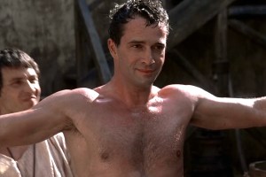 Shirtless Mark Anthony (James Purefoy) in Rome