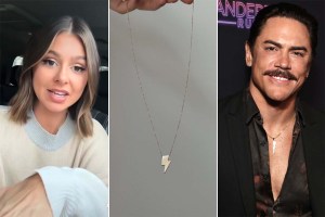 Raquel Leviss Tom Sandoval lightning bolt necklace