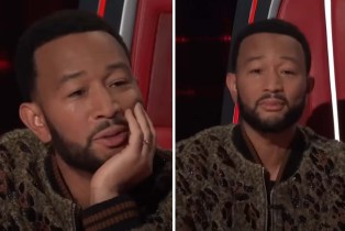 John Legend crying on 'The Voice'