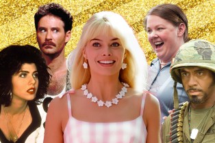 Margot Robbie's Barbie surrounded by past best supporting actors in comedy noms