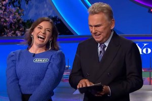 Pat Sajak teasing a contestant