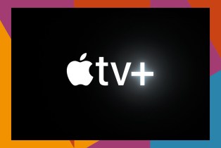 apple tv+ logo with border