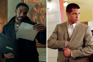 Donald Glover in 'Mr. & Mrs. Smith' (2024) and Brad Pitt in 'Mr. & Mrs. Smith' (2005)