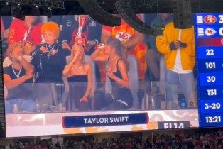 TAYLOR SWIFT SLAMMING SUPER BOWL BEER