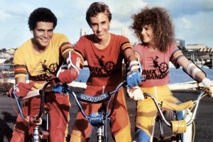 BMX BANDITS, from left: Angelo D'Angelo, James Lugton, Nicole Kidman, 1983. ©Rank Film Organization/ courtesy/Everett Collection