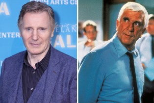 Liam Neeson; Leslie Nielsen in 'The Naked Gun: From The Files of Police Squad!'