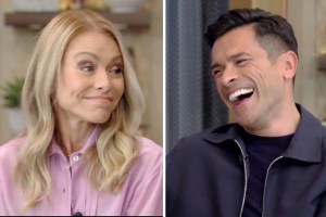 Kelly Ripa and Mark Consuelos on 'Live with Kelly and Mark'