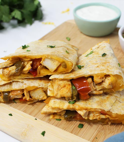 CHICKEN FAJITA QUESADILLAS