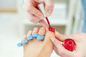 It's important to give your toenails a break from nail polish to prevent damage.