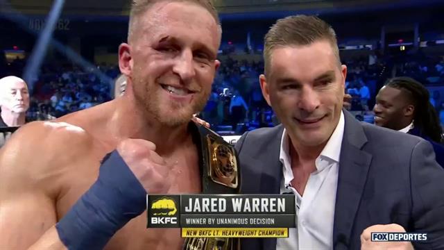 Jarred Warren es el nuevo campeón semicompleto: BKFC