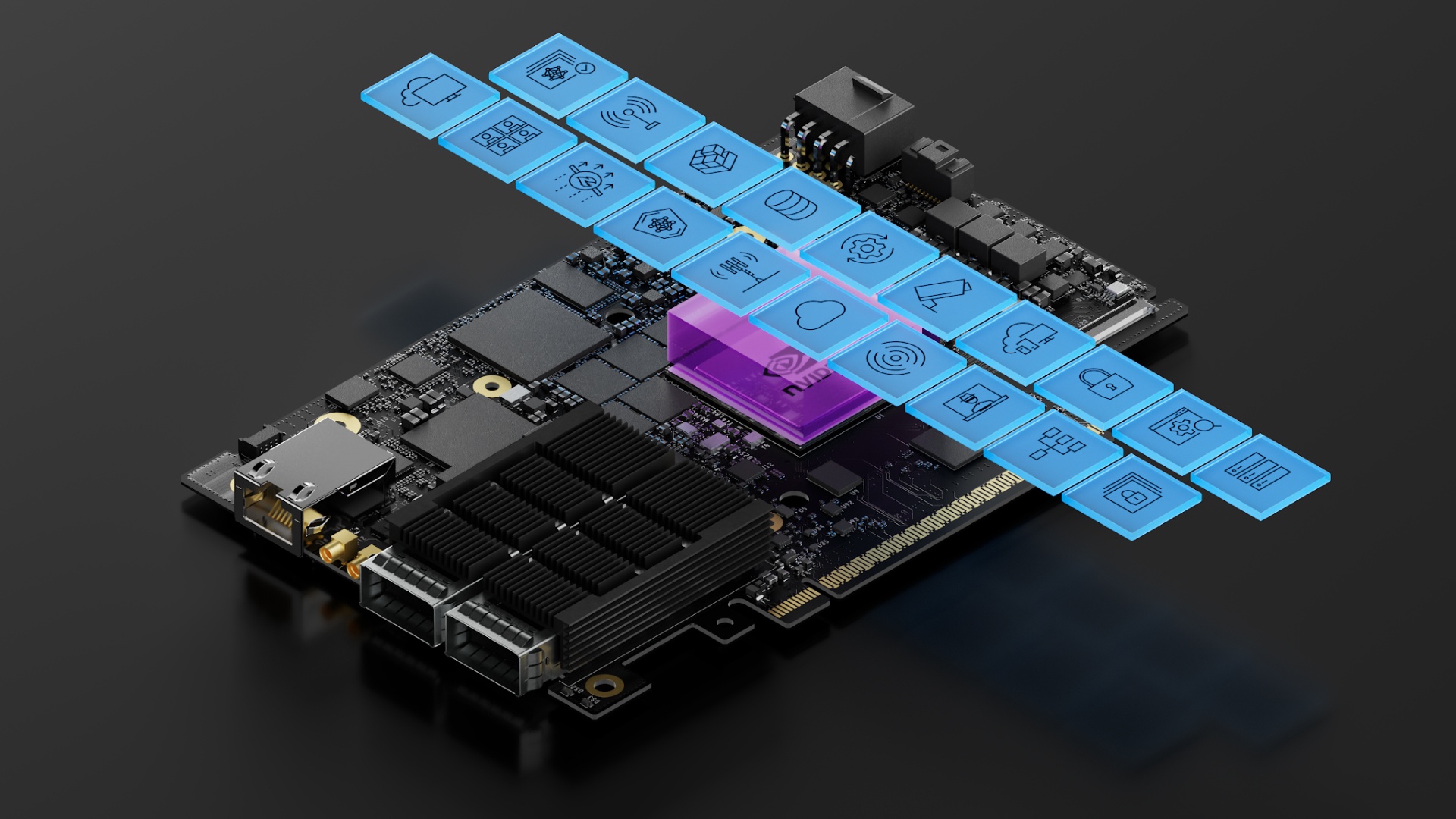 NVIDIA DOCA software applications running on NVIDIA BlueField DPU