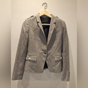 Banana Republic grey wool military blazer