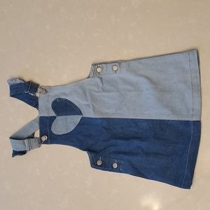 NWOT Jean skirt overalls