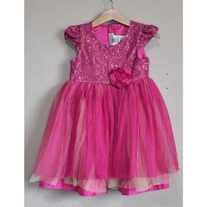 Bonnie Jean Pink and Gold Dress Size 3T