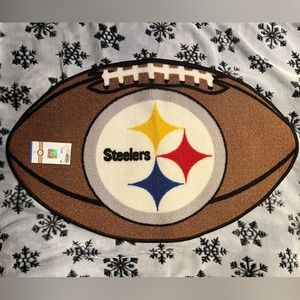 BRAND NEW PITTSBURGH STEELERS MAT RUG ~ 20.5" x 32.5" FOOTBALL NFL