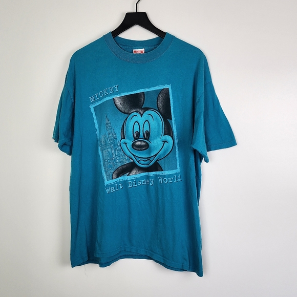 Vintage Other - Vintage Mickey Inc. Walt Disney World Teal Tshirt 90s Made In USA Size X-Large