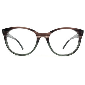 Twill & Tweed Eyeglasses Frames TW2002 5772 Brown Grey Striped Round 50-18-140