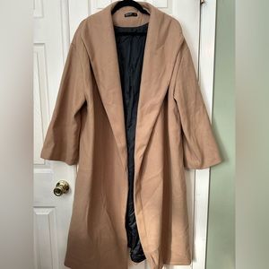 SHEIN Curve Camel Jacket