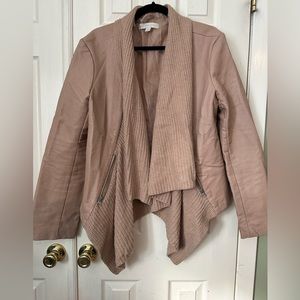 New York & Company Blush Pink Leather Jacket