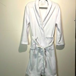 live green- Super Soft Midi Length White Robe Pockets & Belt- One Size Fits Most