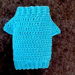 Hand Crocheted Kitten Sweater or Small Dig Sweater