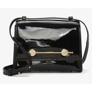 Vince Camuto Patent Leather Crossbody - Maeve black color