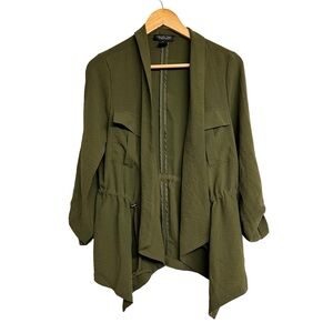 New Rachel Zoe Green Open Front Lightweight Cardigan