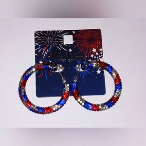 💙🤍❤️NWT WOMEN'S HOOP EARRINGS❤️🤍💙