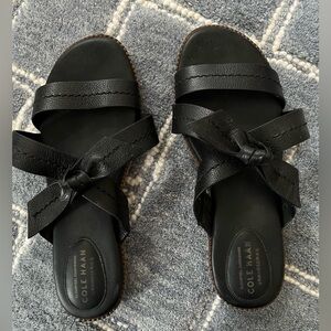 Cole Haan Slide Bow Leather Sandals