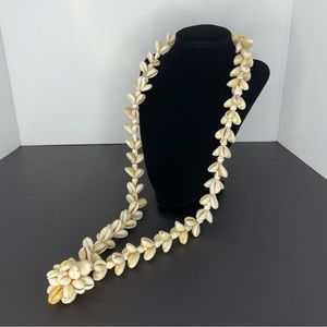 LONG UNIQUE CLUSTERED SHELL NECKLACE STATEMENT PIECE