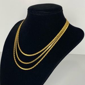 Goldette 3 Strand Gold Necklace!!!!!