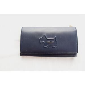 RADLEY London Heritage Dog Outline Leather Flapover Matinee Wallet Blue