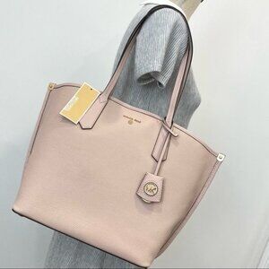 Michael Kors Jane Large Soft Pink Pebbled Leather Tote Bag