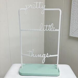 LOFT Jewelry Holder Earrings Necklaces “PRETTY LITTLE THINGS” Display Metal