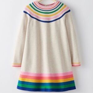 Hanna Andersson | Rainbow Stripe Knit Sweater Dress