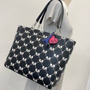 KARL LAGERFELD Adele Tote Bag Signature Print Black