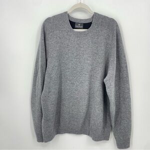 MACK WELDON TECH CASHMERE WOOL BLEND HEATHER GRAY CREW NECK SWEATER Sz XL