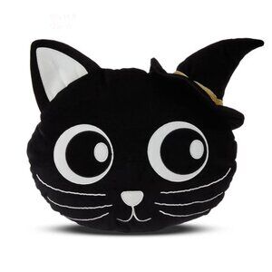 Halloween Black & White Cat Decorative Pillow, 12.5 in