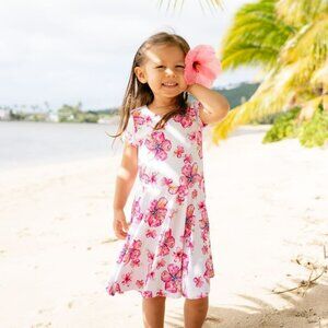 Coco Moon Hawaii Hibiscus Kiss Bamboo T-shirt Skater Dress Diaper Cover Bloomers