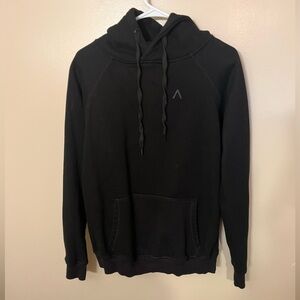 Acta Black Mens Hooded Sweatshirt Sz M